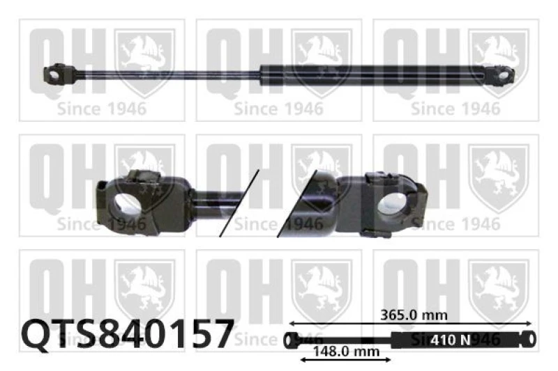 Image of QUINTON HAZELL Tailgate strut QUINTON HAZELL QTS840157