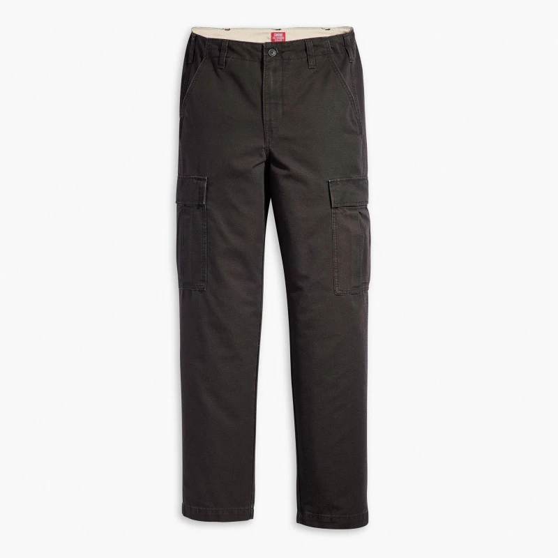 Image of Levis Straight Meteorite Cargo Trousers - Black 34 R