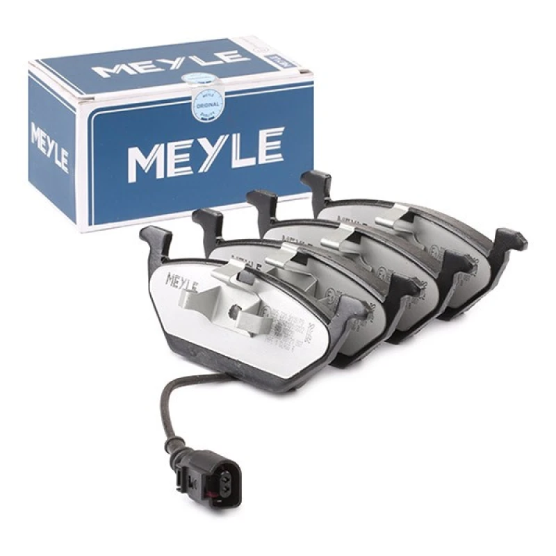 Image of MEYLE 025 231 3119/PD Brake pad set Front Axle, incl. wear warning contact, MEYLE-PD Quality, with anti-squeak plate Brake Pad Set,disc brake (402)