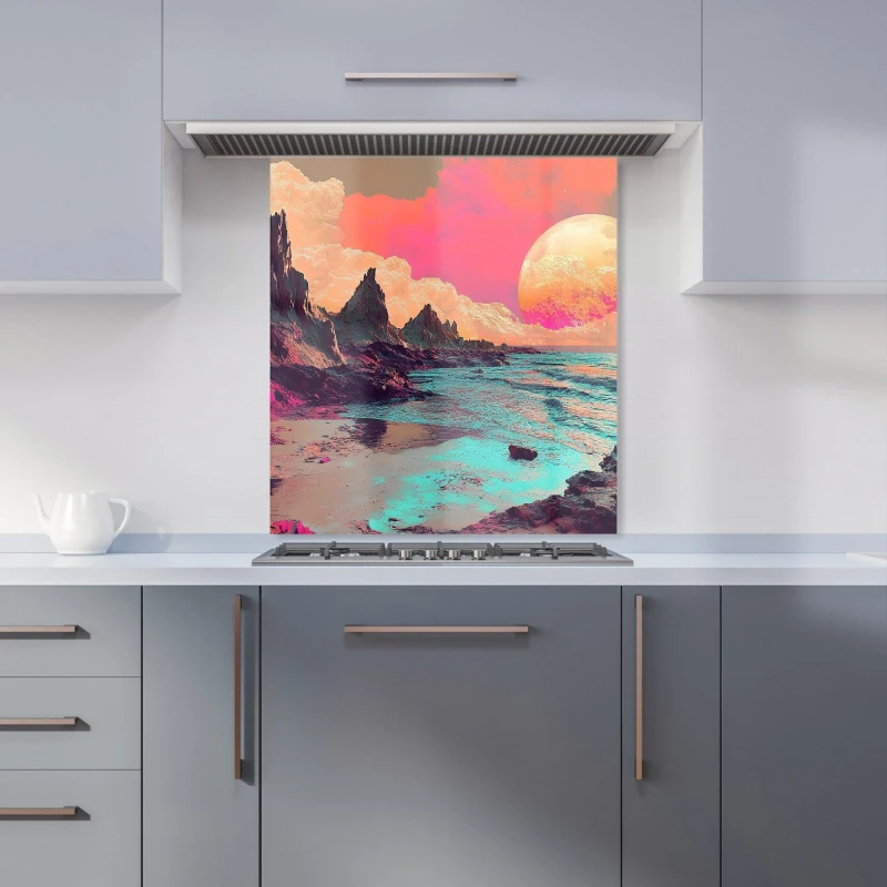 Image of Designer Kitchen Splashbacks Elena Sable: 00004 Kitchen Splashback Size: 600mm x 750mm Multicolor Unisex 600mm x 750mm