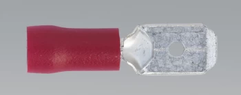 image of Sealey RT22 Push-On Terminal 6.3mm Male Red Pack of 100