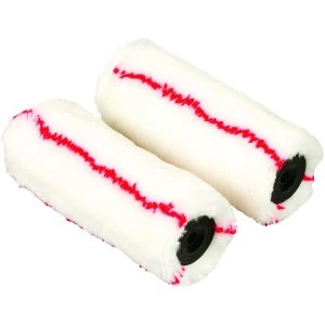Image of Wickes Rapid Roll Medium Pile Jumbo Mini Roller Sleeve 5" - Pack of 2