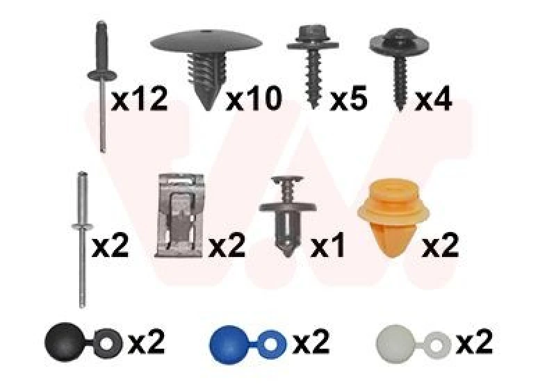 Image of VAN WEZEL Mounting Kit, bumper VAN WEZEL 4407794