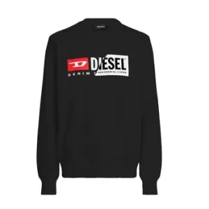 image of Diesel SGIRKCUTY boys's Childrens sweatshirt in Black - Sizes 8 years,10 years,12 years,14 years,16 years