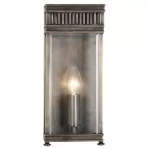Image of Outdoor IP44 1 Bulb Flush Light Low Ceiling Dark Bronze LED E14 60W