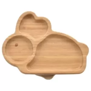 Image of Downtown Bambino Bamboo and Silicone Bunny Base Plate, Wood