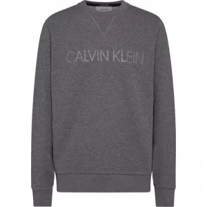 Image of Calvin Klein Embroidered Sweatshirt - Grey Heather