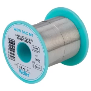 image of Weller T0051388299 WSW SAC M1 96.5/3/0.5 Solder Wire 0.5mm 100g