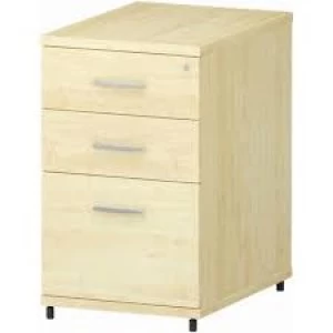 Image of Trexus Desk High 3 Drawer 600D Pedestal 425x600x730mm Maple Ref