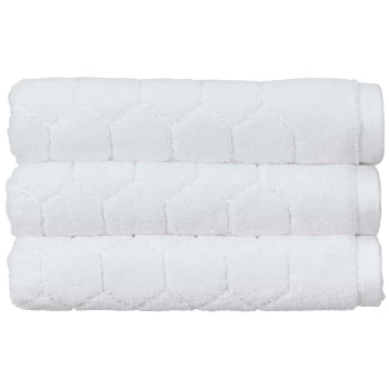 image of Christy Honeycomb Bath Towel - Set of 2 - White