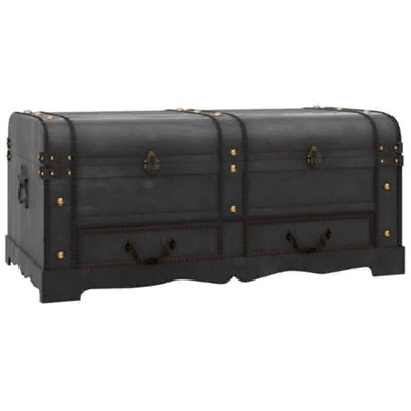 Image of vidaXL Large Vintage Storage Trunk Large Wooden Chest Storage Chest