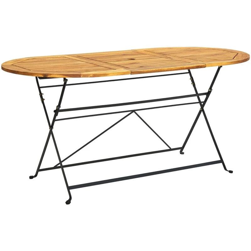 Image of VIDAXL Garden Table 160x85x74cm Solid Acacia Wood Oval Vidaxl 8720286151877