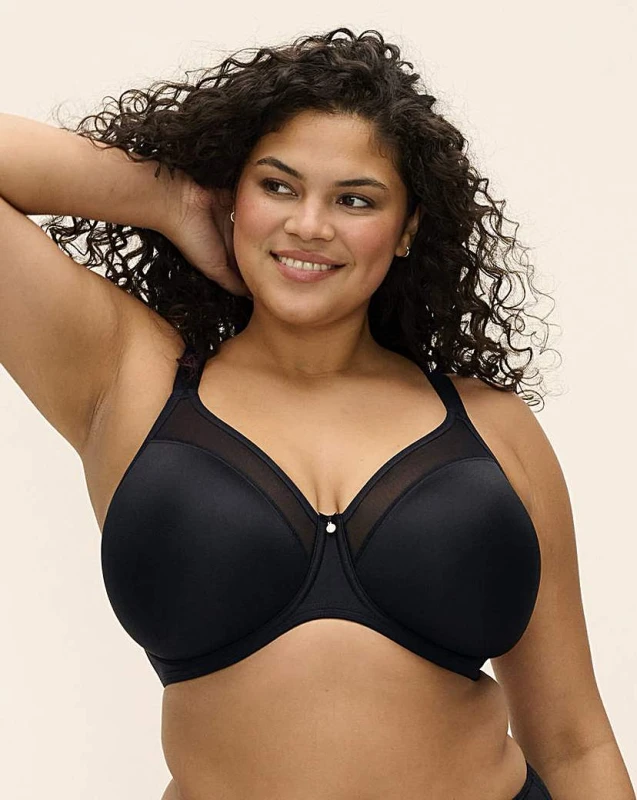 Image of Elomi Elomi Smooth Moulded T Shirt Bra Black - Elomi - Size: 34G Black Female 34G YC38319