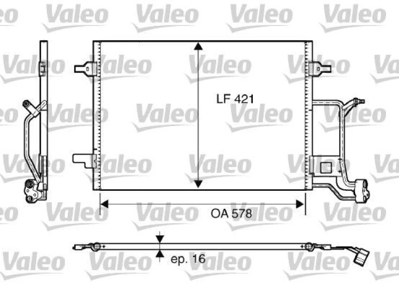 Image of VALEO 817840 Condenser without dryer Aluminium Condenser,air conditioning (448)