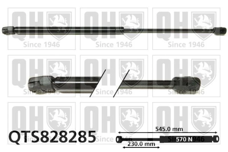 Image of QUINTON HAZELL Tailgate strut QUINTON HAZELL QTS828285