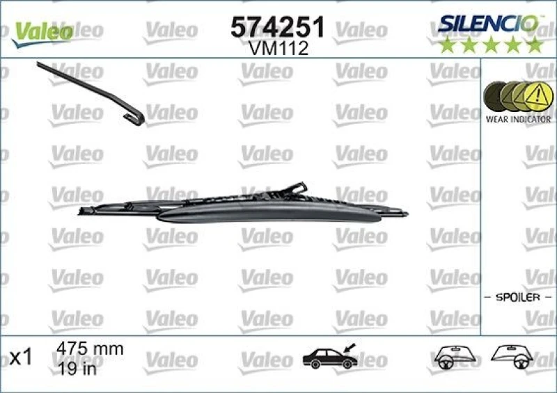 Image of Wiper blade VALEO 574251