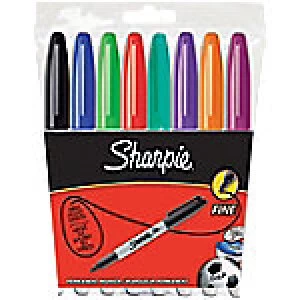 Image of Sharpie Markers Fine Assorted Pack 8