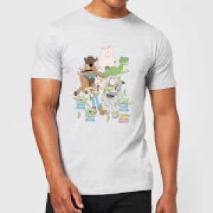 Toy Story Group Shot Mens T-Shirt - Grey - 3XL