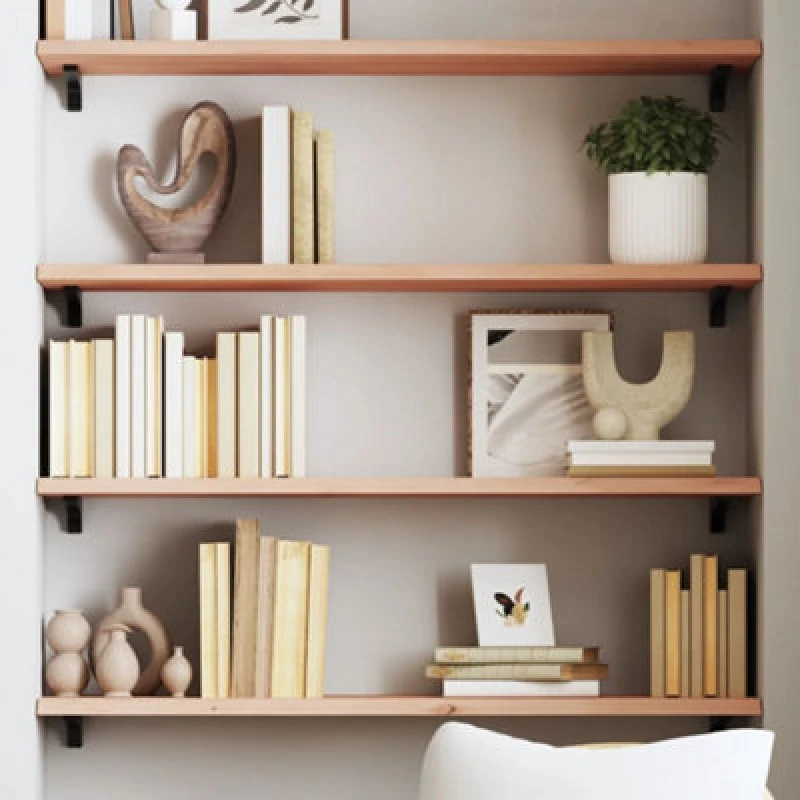 Image of VIDAXL Wall Shelf 100x30x2cm Untreated Solid Wood Oak vidaXL 8720845812812