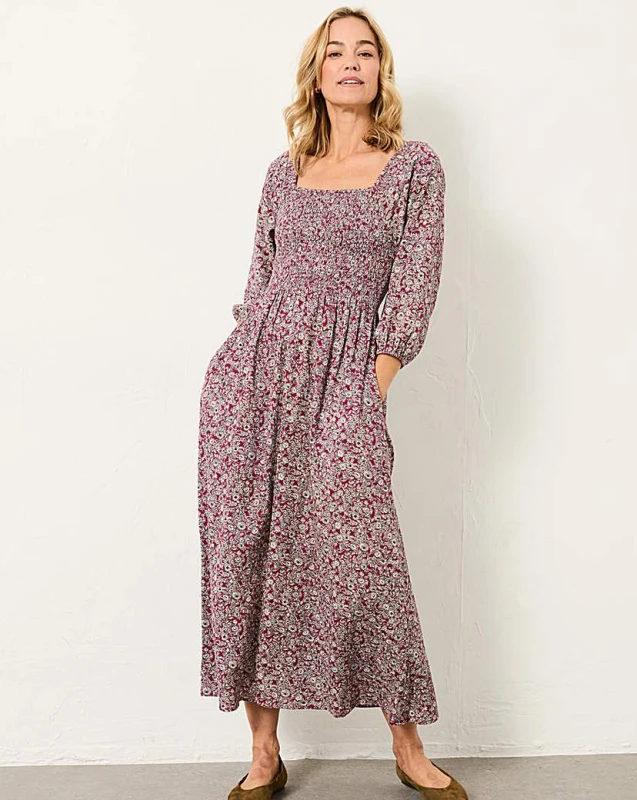 Image of FatFace FatFace Adele Midi Dress Purple - FatFace - Size: 10 Purple Female 10 ZD42001