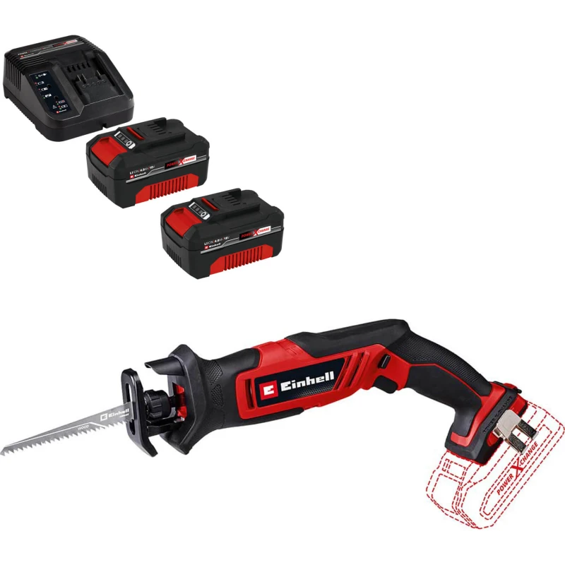 Image of Einhell TE-AP 18/13 Li 18v Cordless One Handed Reciprocating Saw TE-AP 18/13 Li Batteries: 2 x 4ah Li-ion