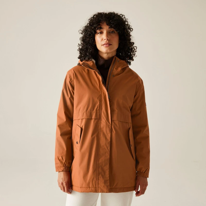 Image of Regatta Womens Brielly Thermoguard Insulated Waterproof Jacket Vanilla Brown female 16