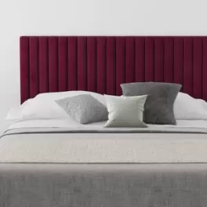 Image of Grant Upholstered Headboard, Plush Velvet, Berry - Headboard 60cm Size Single (90x190)