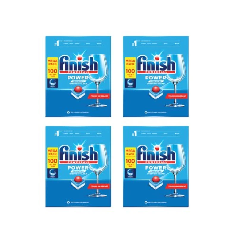 Image of Finish Finish Power Essential Dishwasher Tablets x100 (Pack of 4) 3333585CASE 3333585CASE