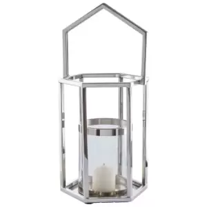 Image of Herber Silver Hexagonal Lantern Medium