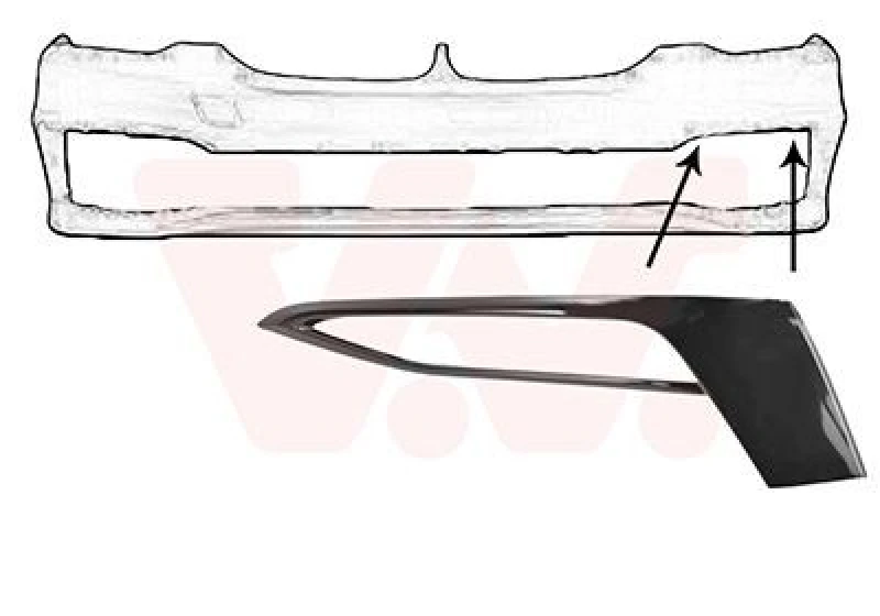 Image of VAN WEZEL Bumper moulding VAN WEZEL 0550583