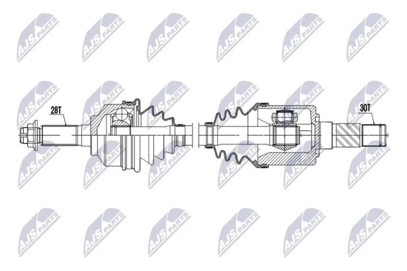 Image of NTY NPW-KA-426 Drive shaft Front Axle Left Drive Shaft (13)