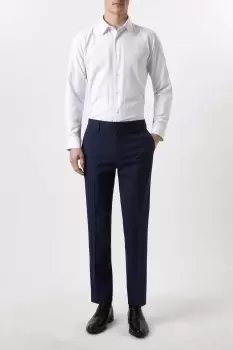 Image of Mens Slim Fit Navy Marl Suit Trousers