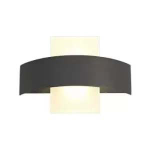 image of Luminosa Lighting - Up & Downward Lighting Wall Lamp, 2 x 5W LED, 3000K, 850lm, IP54, Anthracite