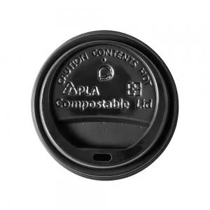 image of Ingeo Ultimate Eco Compostable CPLA Domed Sip-Through lid Ref 0511226