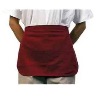 image of BonChef Money Pocket Apron (One Size) (Burgundy) - Burgundy