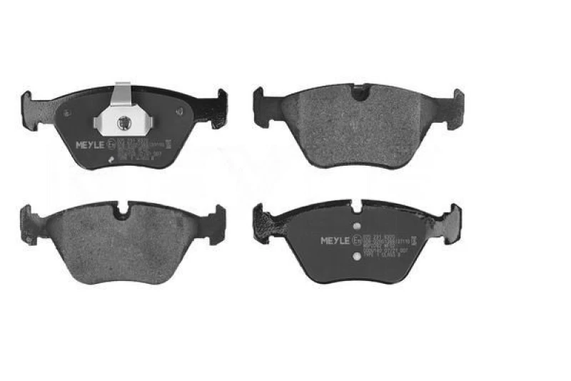 Image of MEYLE 025 231 8320 Brake pad set Front Axle, prepared for wear warning indicator, Original Quality, with anti-squeak plate Brake Pad Set,disc brake (