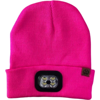 Image of LED Lighted Beanie Hat - Pink - Six Peaks