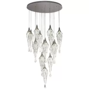 Image of Ceiling Cluster Pendant Round 5M, 18 x GU10, Polished Chrome - Luminosa Lighting