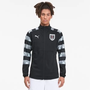 image of PUMA Austria Mens Stadium Jacket, Black/White, size 2X Large, Clothing