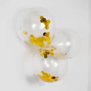 Image of Baby Shower Gold Confetti Balloons