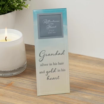 image of 2" x 2" - Reflections Of The Heart Photo Frame - Grandad