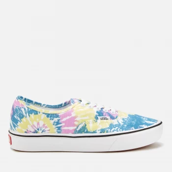 Image of Vans Womens Tie-Dye Comfycush Authentic Trainers - Orchid/True White - UK 6