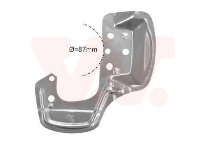Image of VAN WEZEL Brake disc backing plate VAN WEZEL 3776371