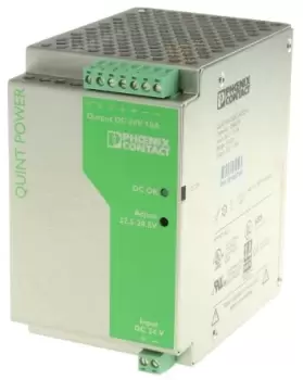 image of Phoenix Contact QUINT 240W Isolated DC-DC Converter DIN Rail Mount, Voltage in 18 32 V dc, Voltage out 24V dc