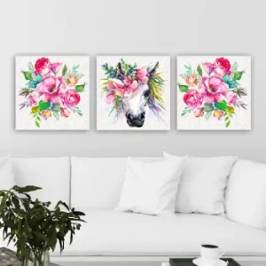Image of P6651749801 Multicolor Decorative Canvas Painting (3 Pieces)