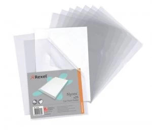 Image of Rexel Nyrex Folder Cut Flush A4 Clear 12153 (PK25)