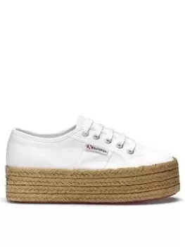 Image of SUPERGA 2790 Rope Platform Plimsoll - White Size 4, Women