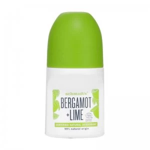 image of Schmidts Natural Bergamot and Lime Roll On Deodorant 50ml