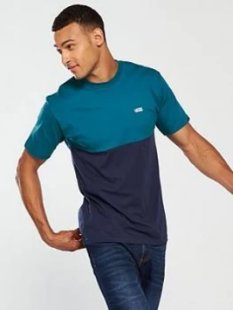 Image of Vans Colourblock T Shirt CorsairDress Blues Size 2XL Men