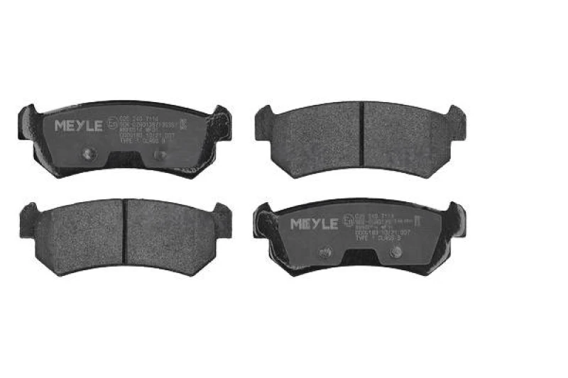 Image of MEYLE 025 240 7114 Brake pad set Rear Axle, excl. wear warning contact, Original Quality, with anti-squeak plate Brake Pad Set,disc brake (402)